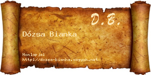 Dózsa Bianka névjegykártya